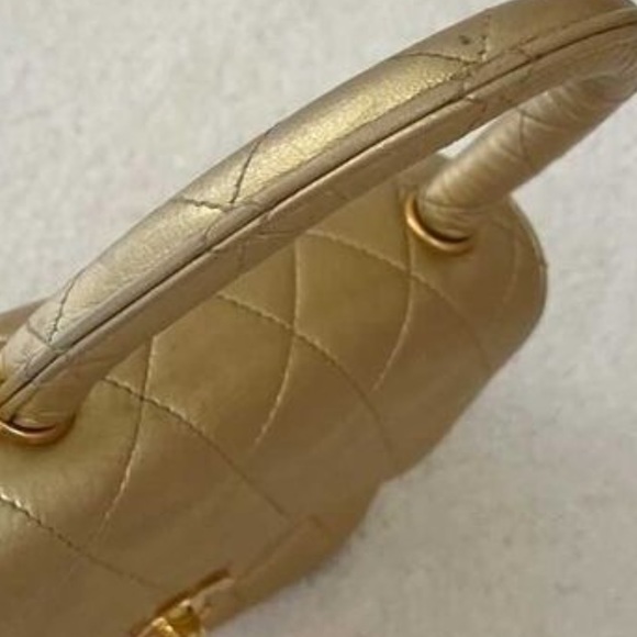 Vintage Chanel Rare Mini Gold Handbag - Picture 4 of 8